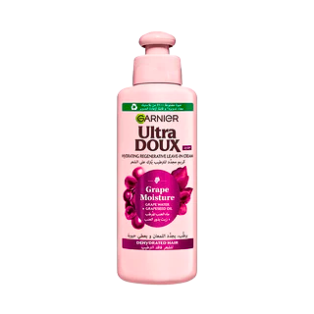 Garnier-Ultra-Doux-Grape-Moisture-soin-sans-rincage-200ml Garnier Ultra Doux Grape Moisture Soin Sans Rincage 200ml – Image 1