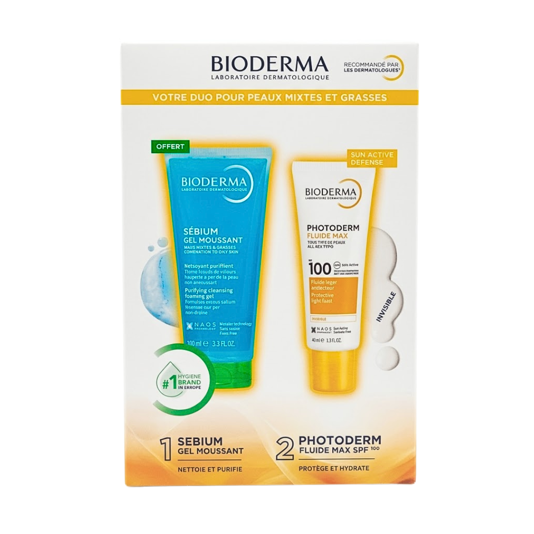 Photoderm-Xdefense-Ultra-Fluide-max-01-TeinteSebium-gel-Moussant-100ml-pack- Bioderma Photoderm Xdefense Ultra Fluide Max 01 Teinte+Sebium Gel Moussant 100ml Pack – Image 1