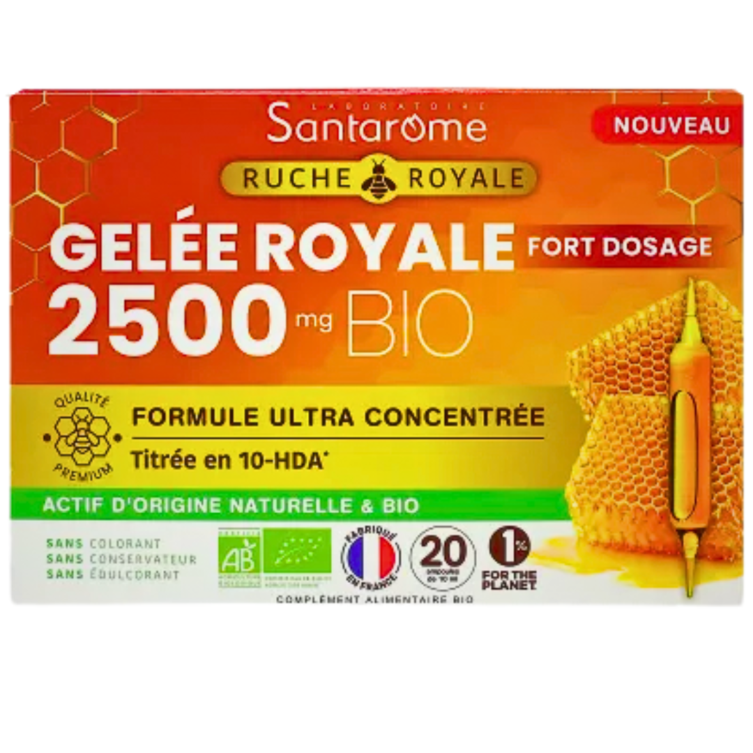Santarome-Gelee-Royale-2500mg-20amp Santarome Gelee Royale 2500mg 20 Ampoules – Image 1