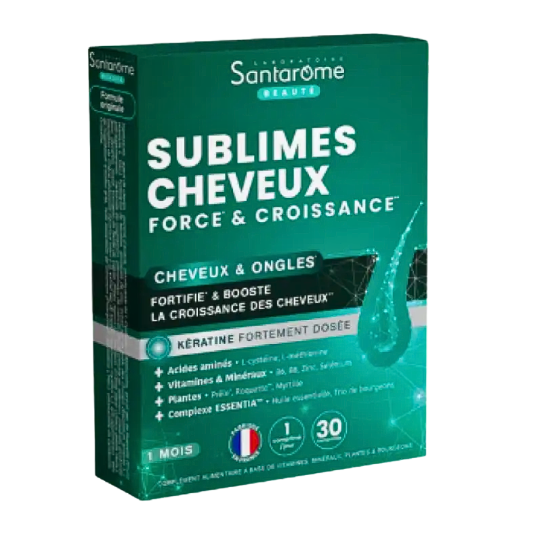 Santarome-Sublimes-Cheveux-Ongles-30cps Santarome Sublimes Cheveux Ongles 30 Capsules – Image 1
