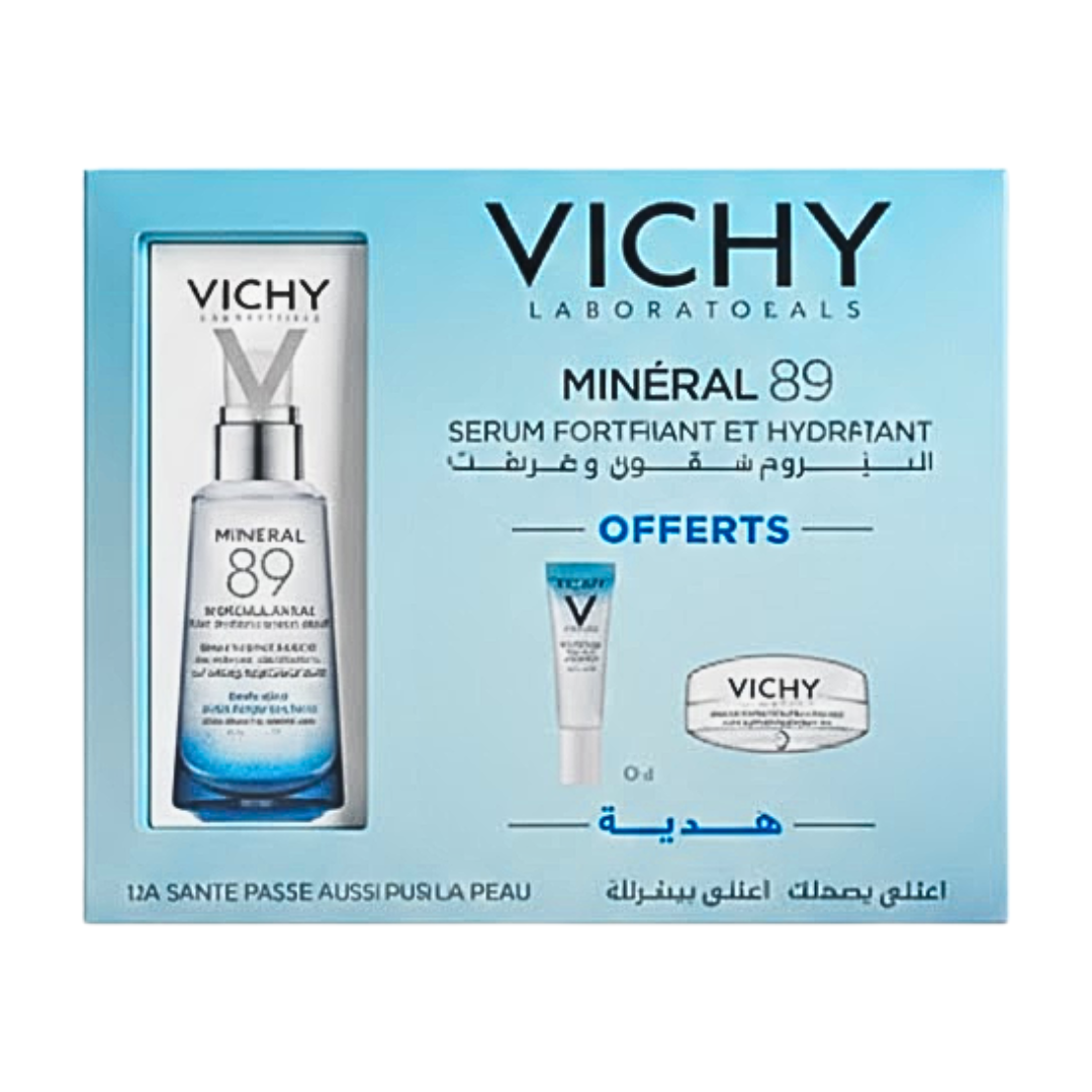 Vh-Coffret-Mineral-89-50mlMineral-10ml-Ech-Bandeau Vichy Mineral 89 50ml+Mineral 10ml Format Voyage +Bandeau Coffret – Image 1
