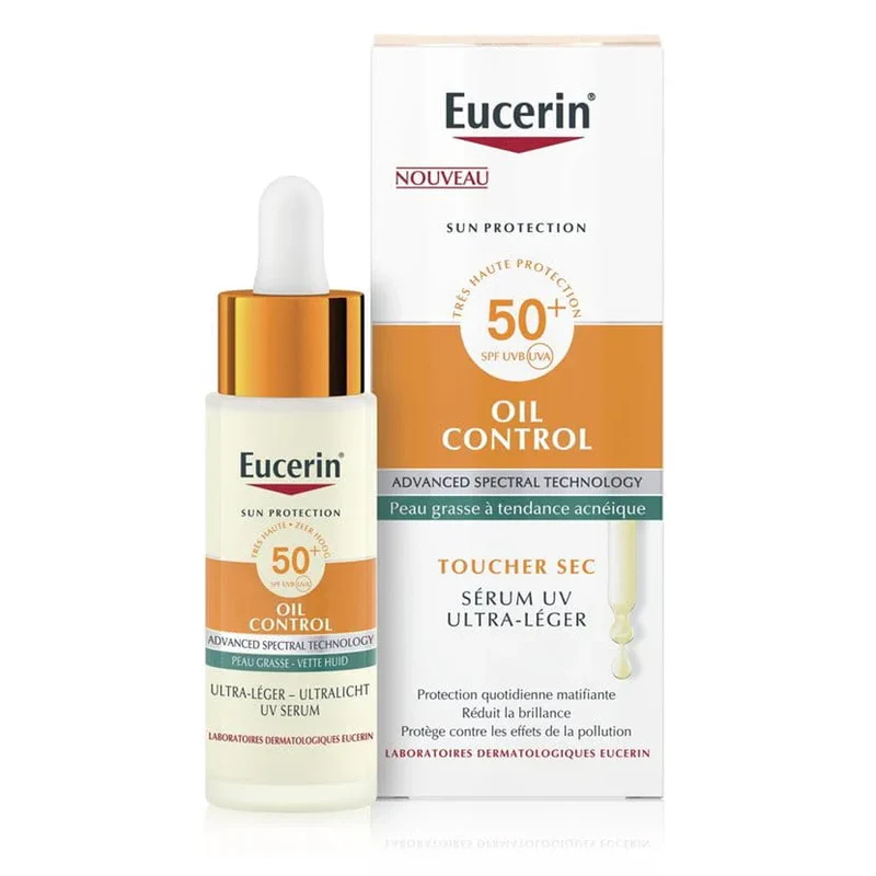 aEucerin-Ecran-Huile-control-UV-Serum-spf50-30mla Eucerin Serum Oil Control Ultra-leger SPF 50+ – Image 1