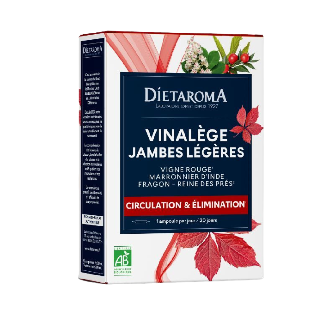 Dietaroma-Circulation-elimination-Vinalege-30Amp10ml Dietaroma Circulation & Elimination Vinalege Jambee Legeres 30 Ampoules x 10ml – Image 1