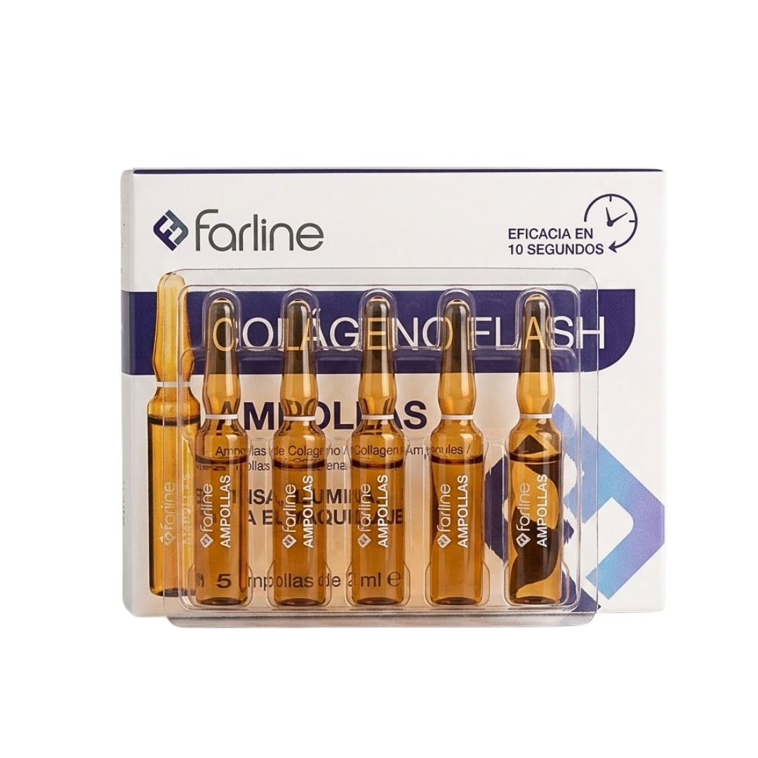 Farline-Collagene-Ampoules-5Amp2ml Farline Collagene Ampoules 5 Ampoules x 2ml – Image 1