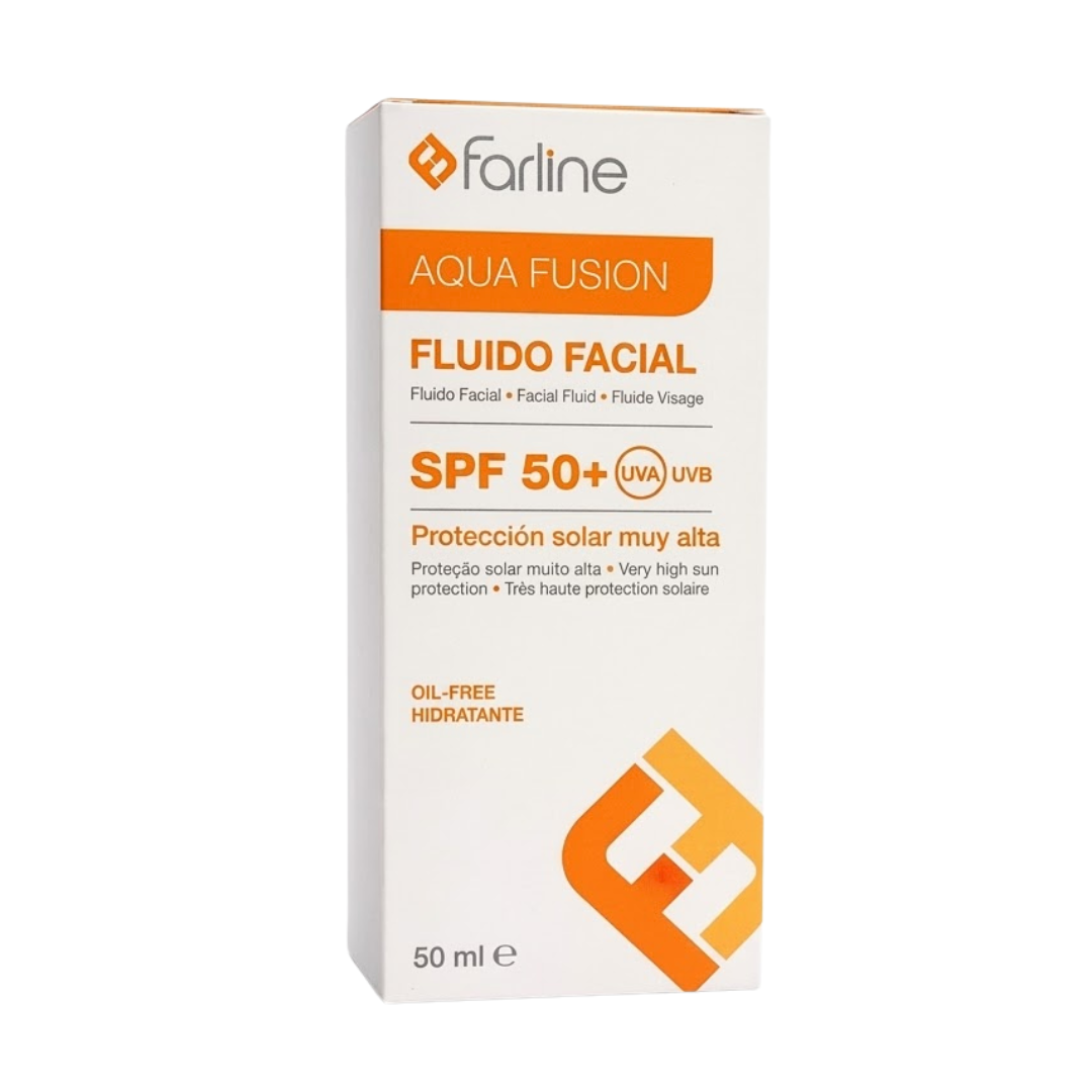 Farline-Ecran-solaire-Aqua-fluide-Invisible-spf50-50ml Farline Ecran Solaire Aqua Fluide Invisible Spf50+ 50ml – Image 1