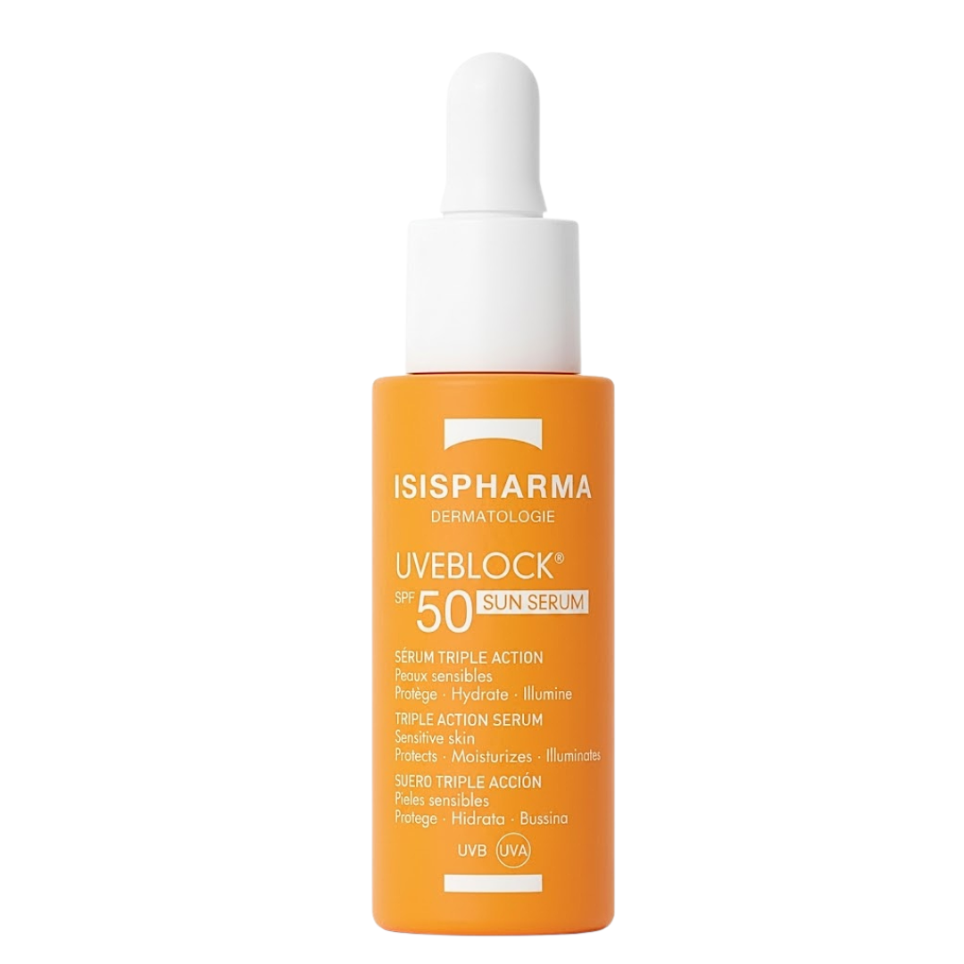 Isis-Uveblock-Sun-Serum-spf50-40ml Isispharma Uveblock Sun Serum Spf50+ 40ml – Image 1