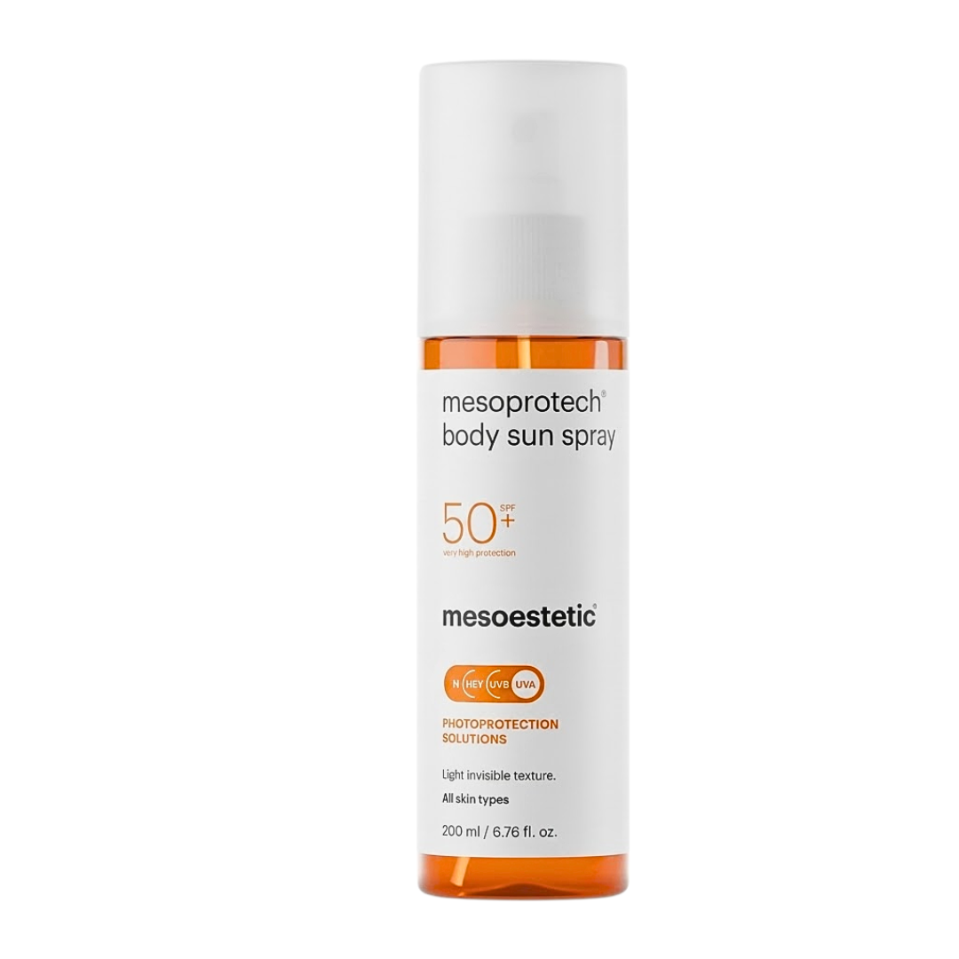 Mesoestetic-Mesoprotech-Body-Sun-spray-spf50-200ml Mesoestetic Mesoprotech Body Sun Spray Spf50+ 200ml – Image 1