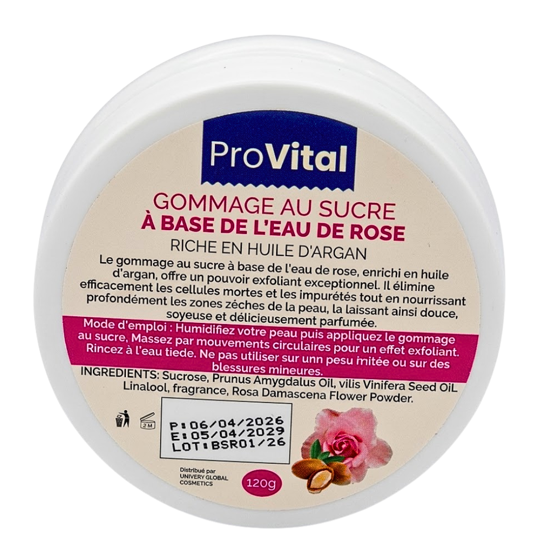 Pro-Vital-Gommage-Au-Sucre-a-Base-de-leau-de-Rose-120g Pro Vital Gommage Au Sucre A Base De L'eau De Rose 120g – Image 1