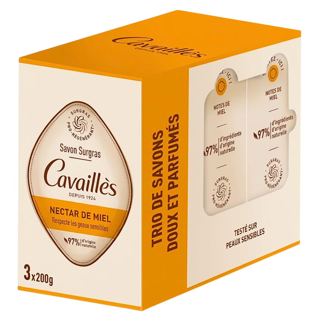 Rc-Trio-Pack-Savon-Surgras-Nectar-De-Miel-3200ml Roge Cavailles Trio Savon Surgras Nectar De Miel 3x200ml Pack – Image 1