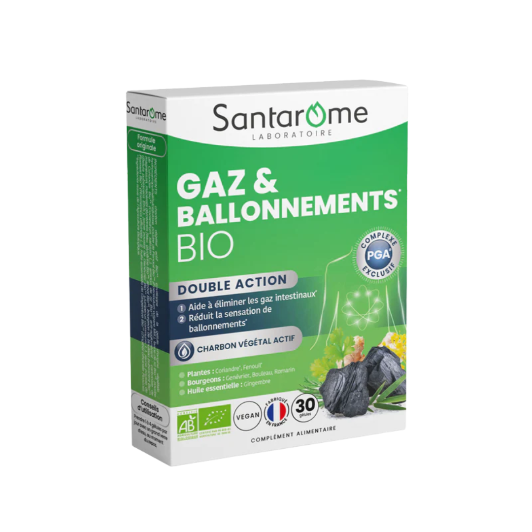 Santarome-Gaz-Ballonnements-30-Gelules Santarome Gaz & Ballonnements 30 Gelules – Image 1
