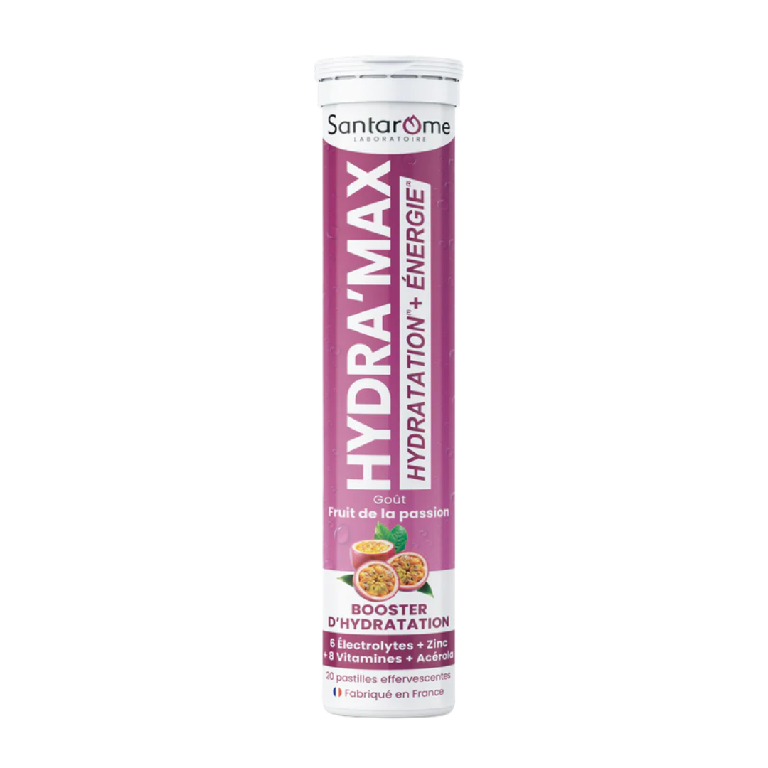 Santarome-Hydramax-Menth-Citron-20-pastilles-1 Santarome Hydramax Fruit Passion 20 Pastilles – Image 1