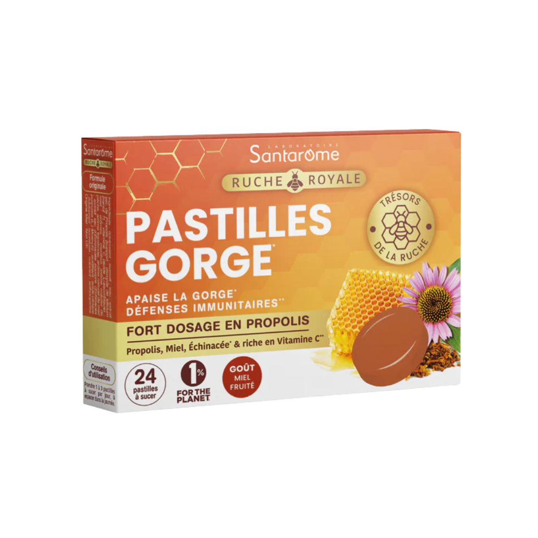 Santarome-Pastilles-Gorge-Propolis-24-Pastilles Santarome Pastilles Gorge Propolis 24 Pastilles – Image 1