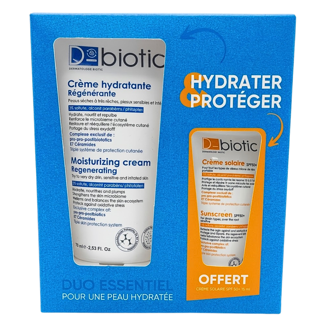 D-biotic-Creme-Hydratante-75mlEcran-Solaire-Spf50-15ml-Duo-Pack D-Biotic Creme Hydratante 75ml+Ecran Solaire Spf50+ 15ml Duo Pack – Image 1