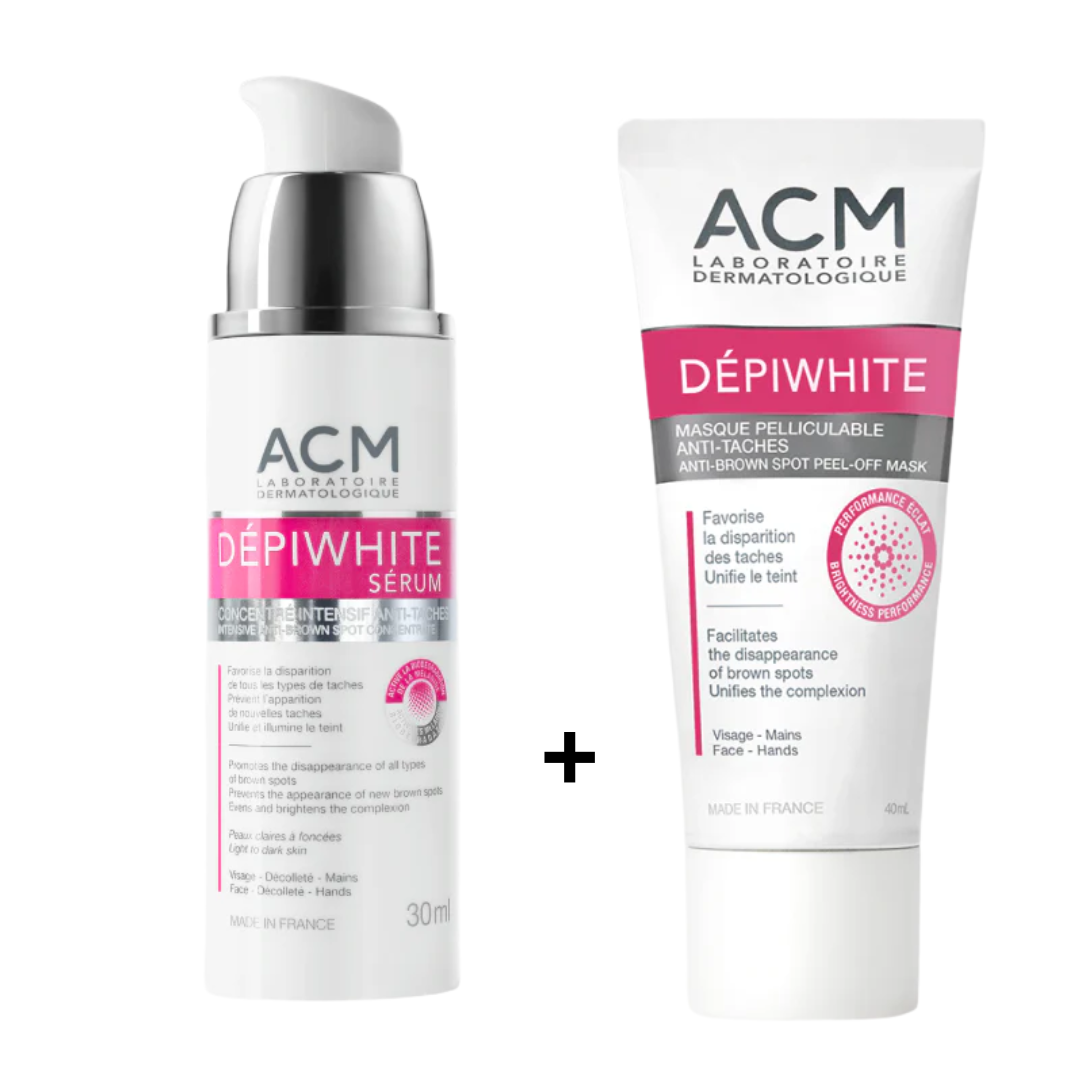 Depiwhite-Duo-Pack-Serum-Concentre-30mlMasque-Pelliculable- ACM Depiwhite Serum Concentre 30ml+Masque Pelliculable Duo Pack – Image 1