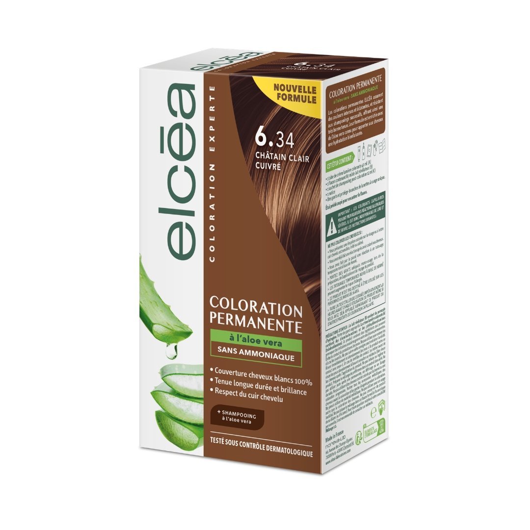 Elcea-Coloration-6.34-Chatin-Clair-Cuivre Elcea Coloration 6.34 Chatin Clair Cuivre – Image 1