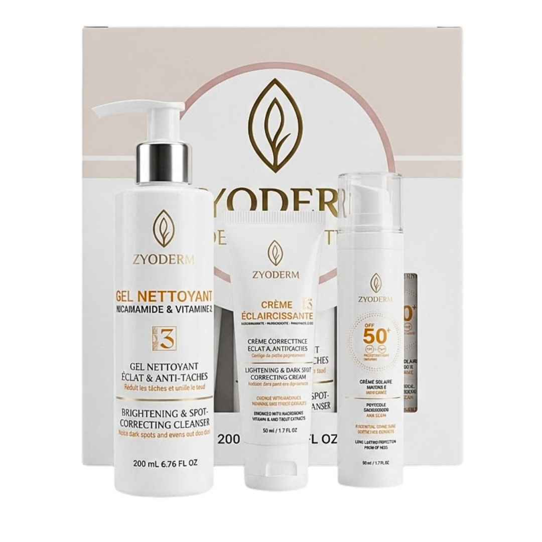 Filorga-Coffret-Uv-Cellu-Cr-Solaire-Anti-AgeTime-Filler-Int-Serum-5ml-1 Zyoderm Dermawhite Creme Eclaircissante+Creme Solaire Invisible+Gel Nettoyent Coffret – Image 1