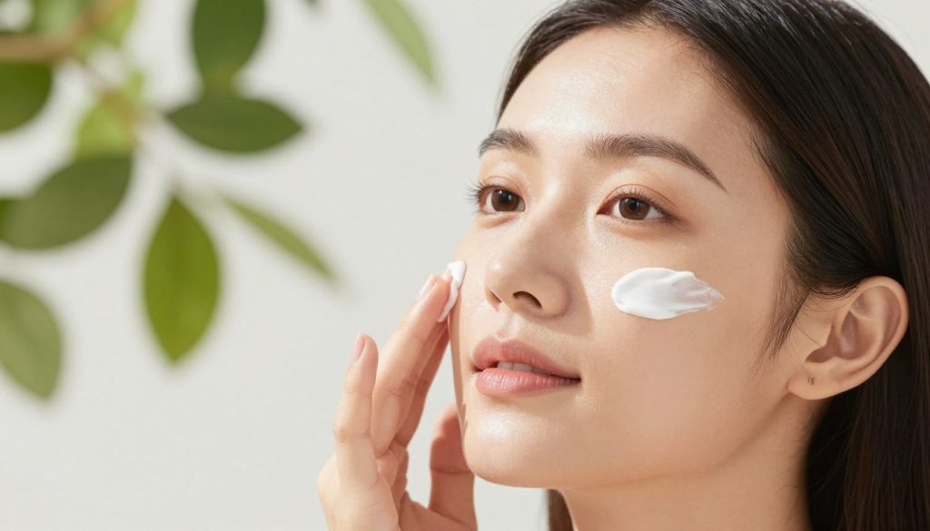 crème solaire visage application