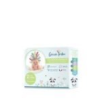 GREEN TRIBU COUCHES ÉCOLOGIQUES HYPOALLERGÉNIQUES POUR BÉBÉ TAILLE 2 (3 À 6 KG)