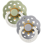 Bibs 2 Sucette Boheme Glow Ronde Sage / Cloud Size 2 +6mois