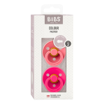 Bibs 2 Sucette Colour Round Dusty Pink / Coral Size 2 +6mois