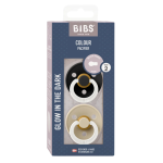 Bibs 2 Sucetes Colour Round Glow Dark Oak / Vanilla Size 2 +6mois