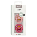 Bibs 2 Sucettes Colour Symetic Dusty Pink / Coral  Size 2 +6Mois